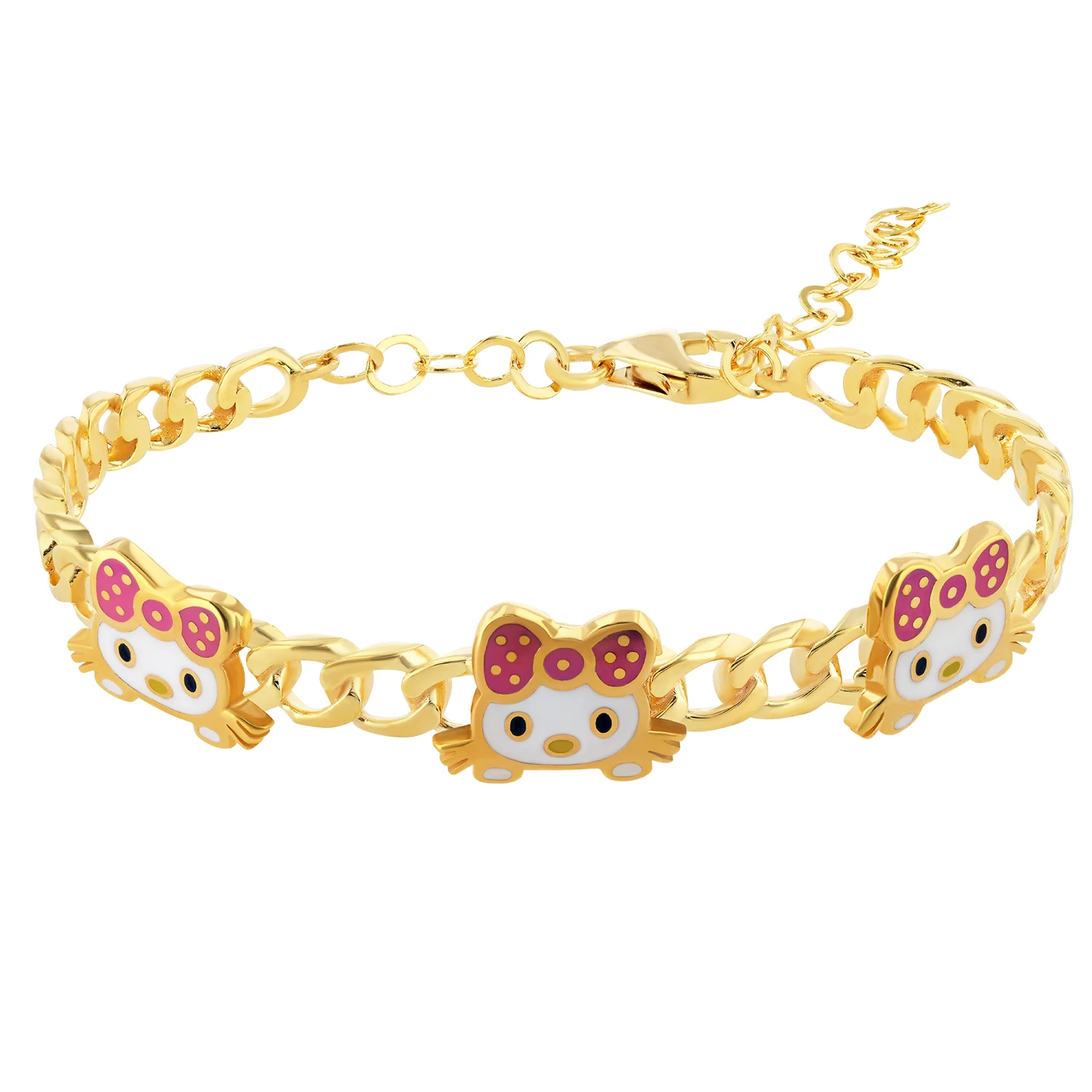 21K Gold Kitten Kids Bracelet