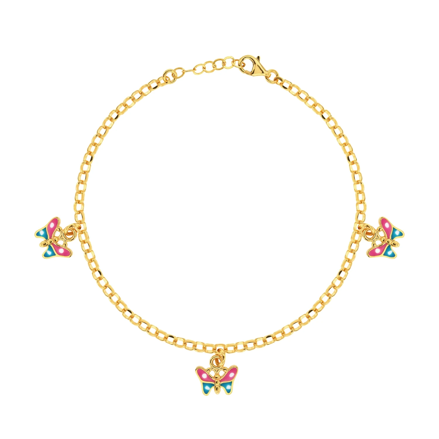 21K Gold Butterfly Kids Bracelet