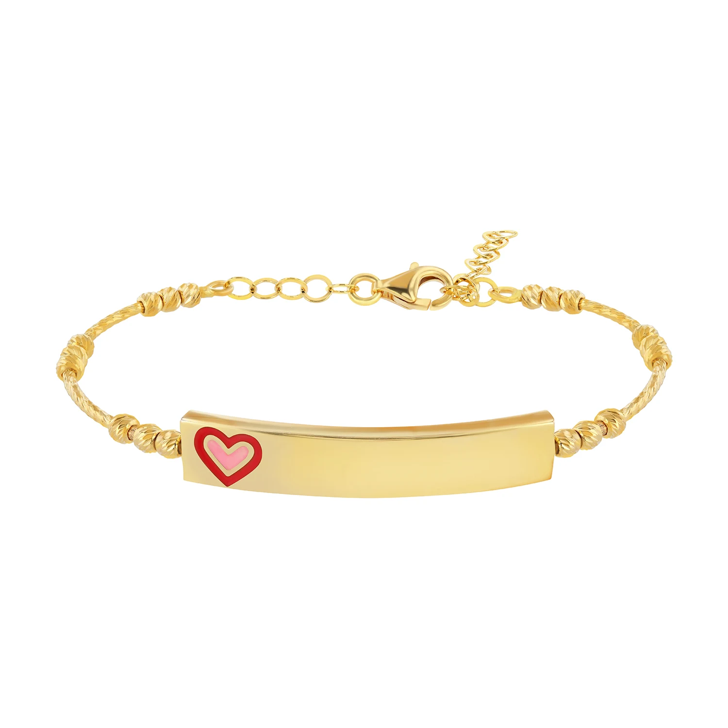 21K Gold Heart Kids Bracelet