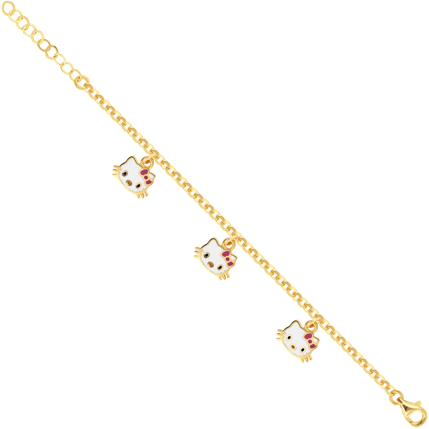 21K Gold Kitten Kids Bracelet