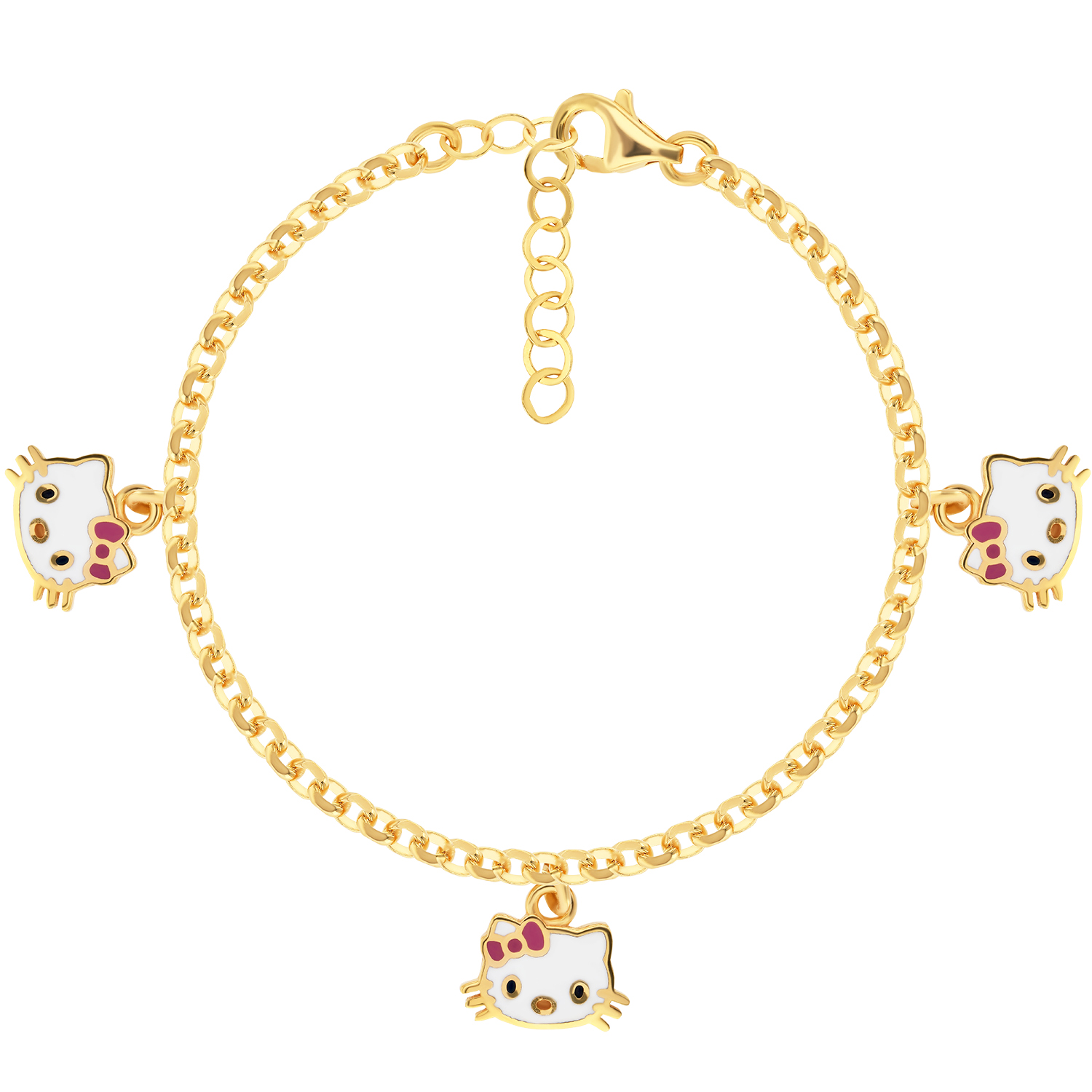 21K Gold Kitten Kids Bracelet