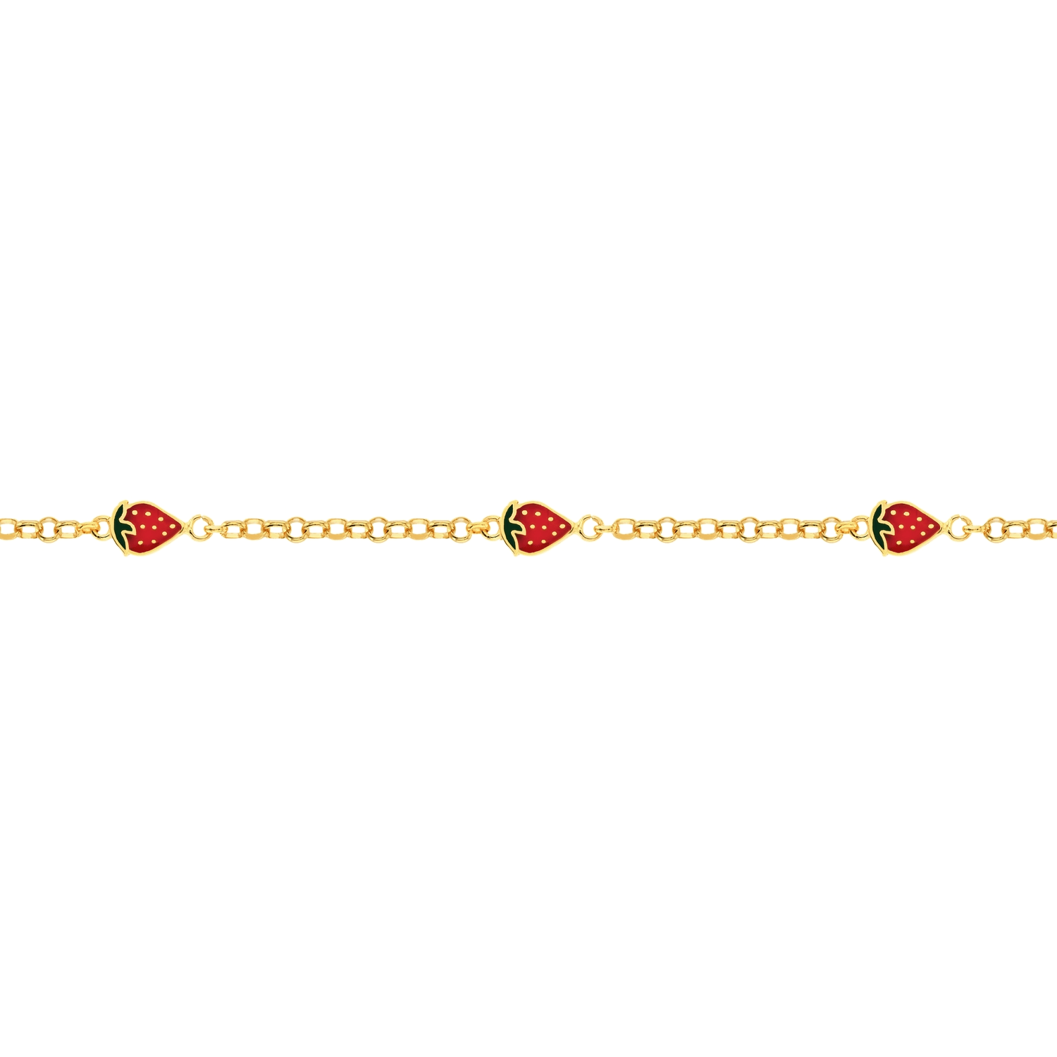 21K Gold Strawberry Kids Bracelet