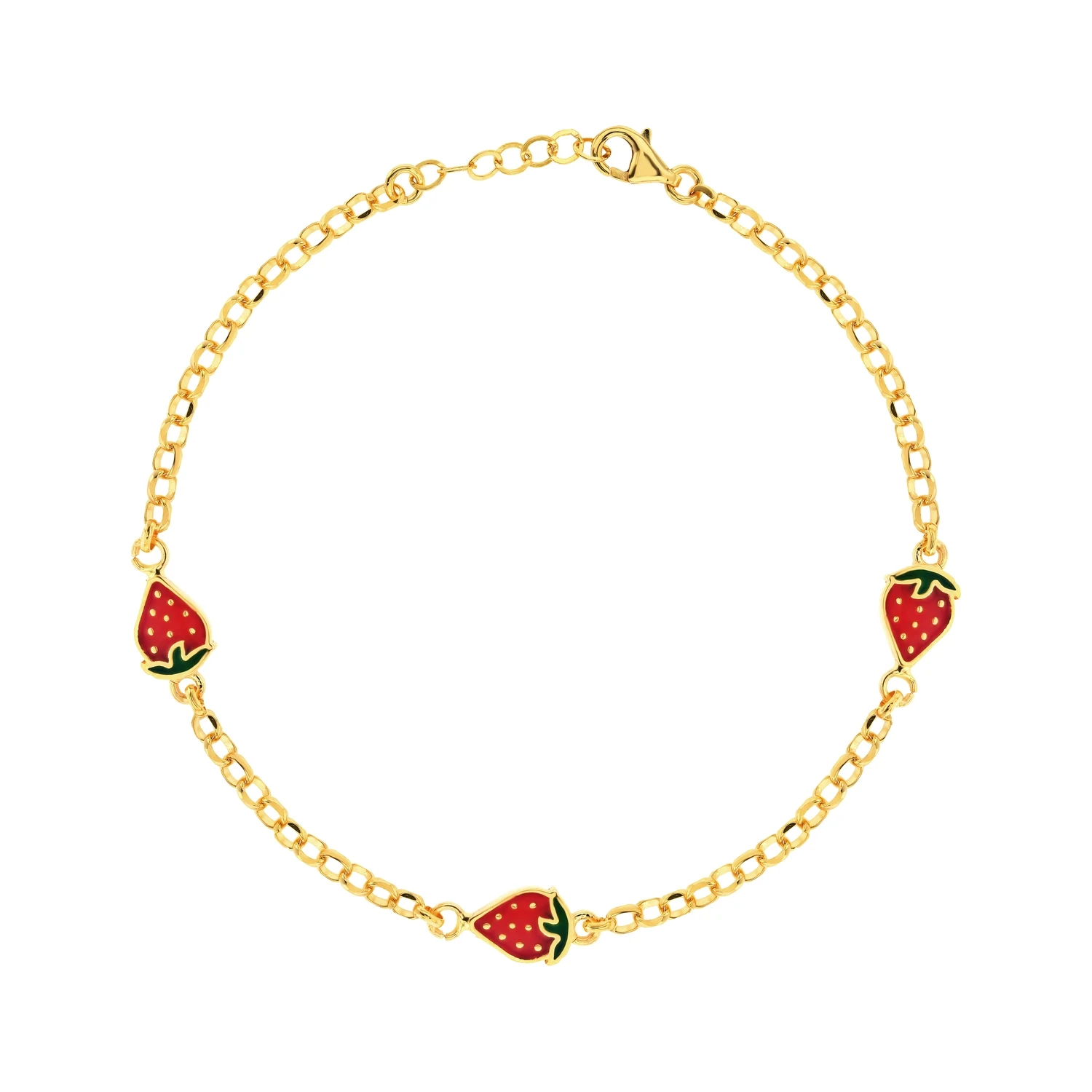 21K Gold Strawberry Kids Bracelet