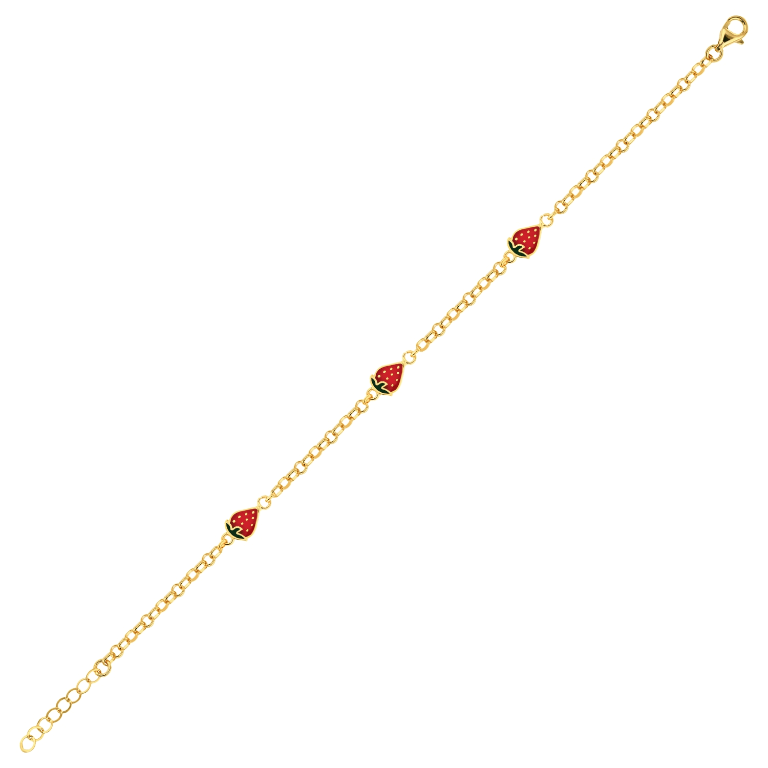 21K Gold Strawberry Kids Bracelet