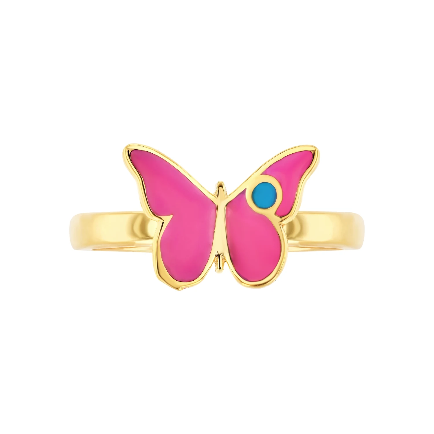 21K Kids' Gold Butterfly Pendant Set