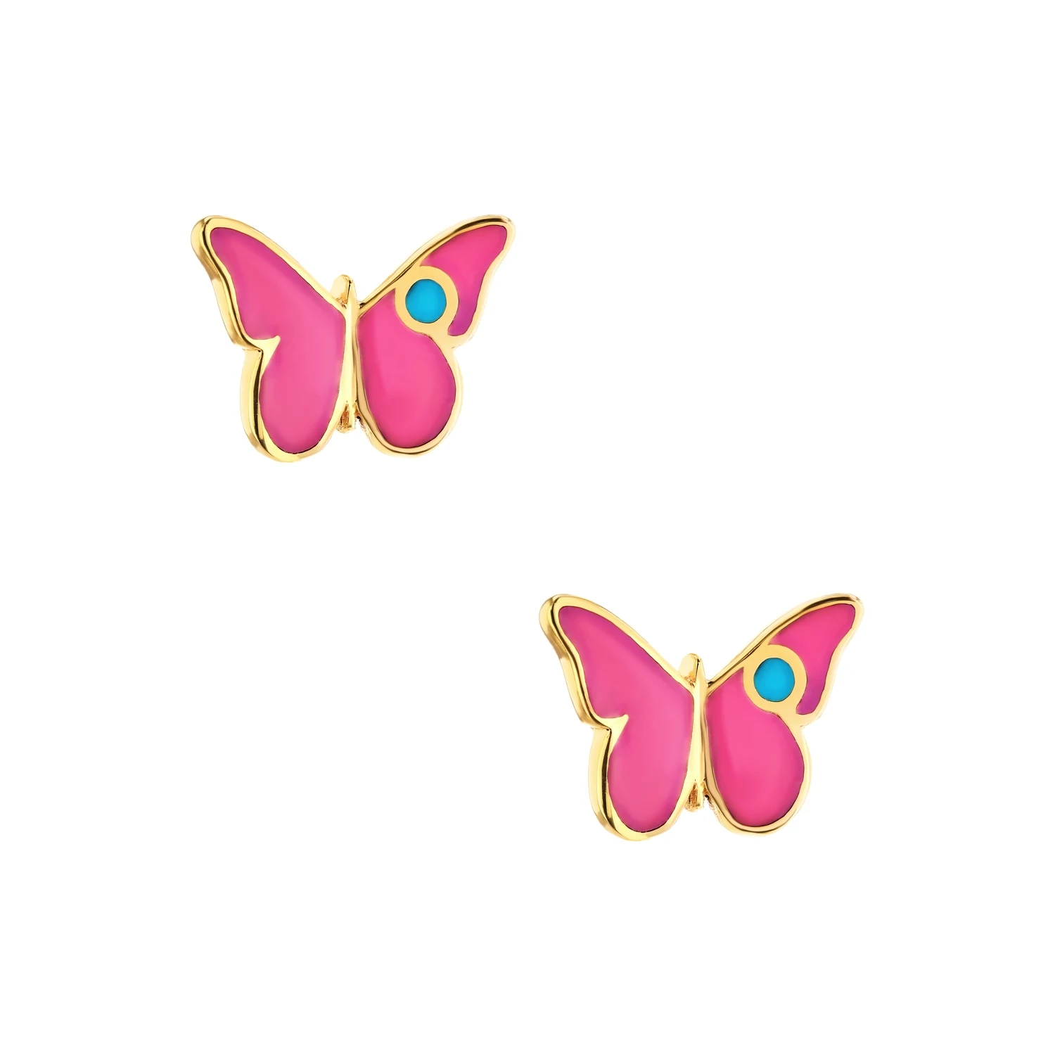 21K Kids' Gold Butterfly Pendant Set