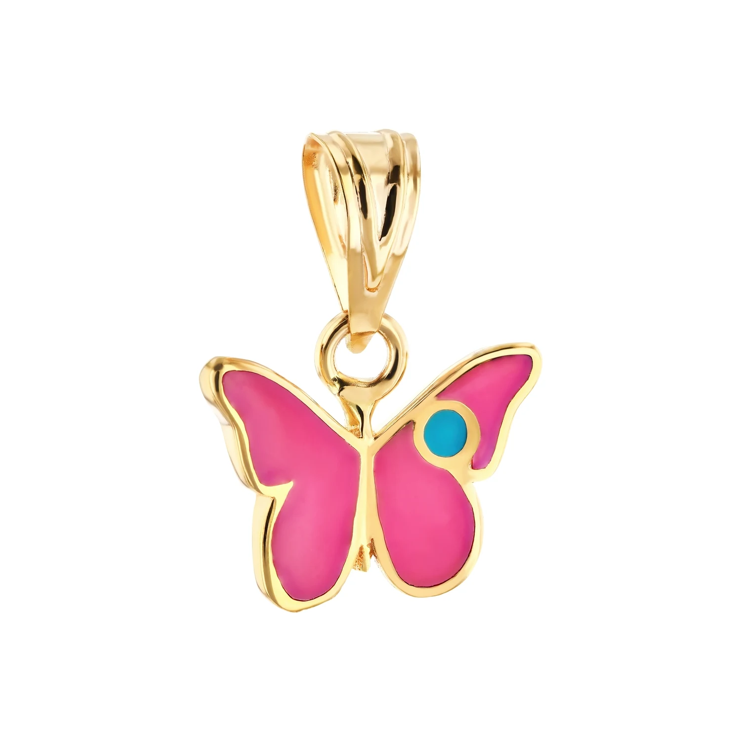 21K Kids' Gold Butterfly Pendant Set