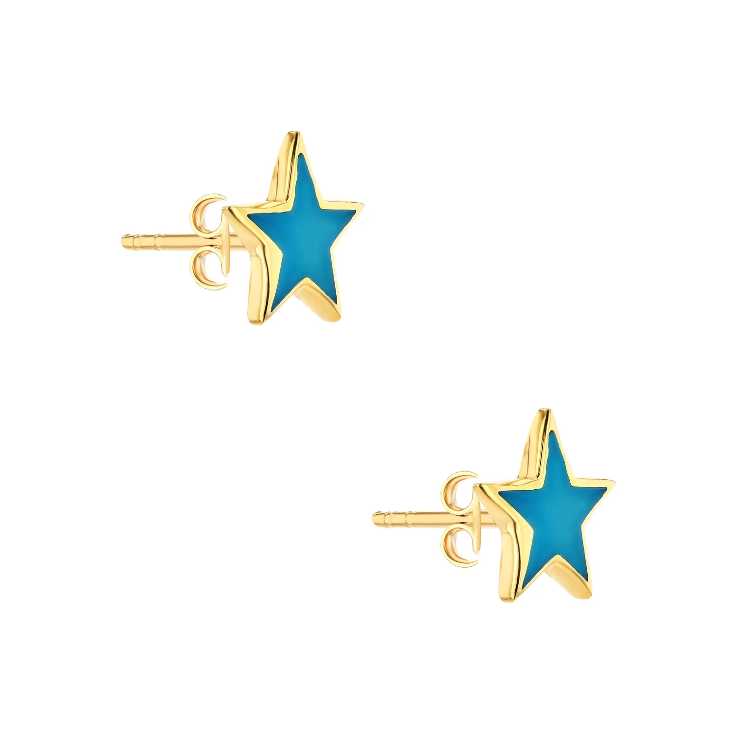 21K Kids' Gold Star Pendant Set