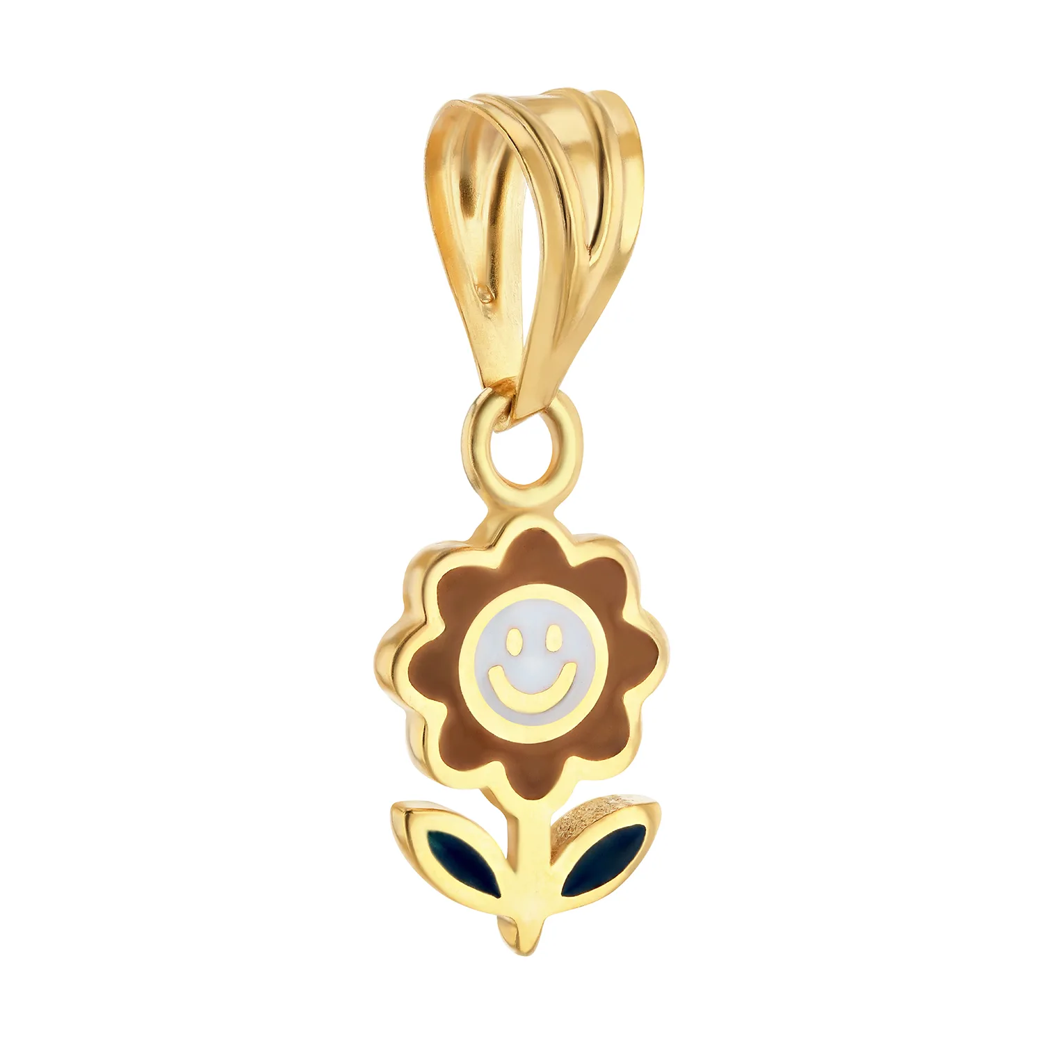 21K Kids' Gold Sunflower Pendant Set