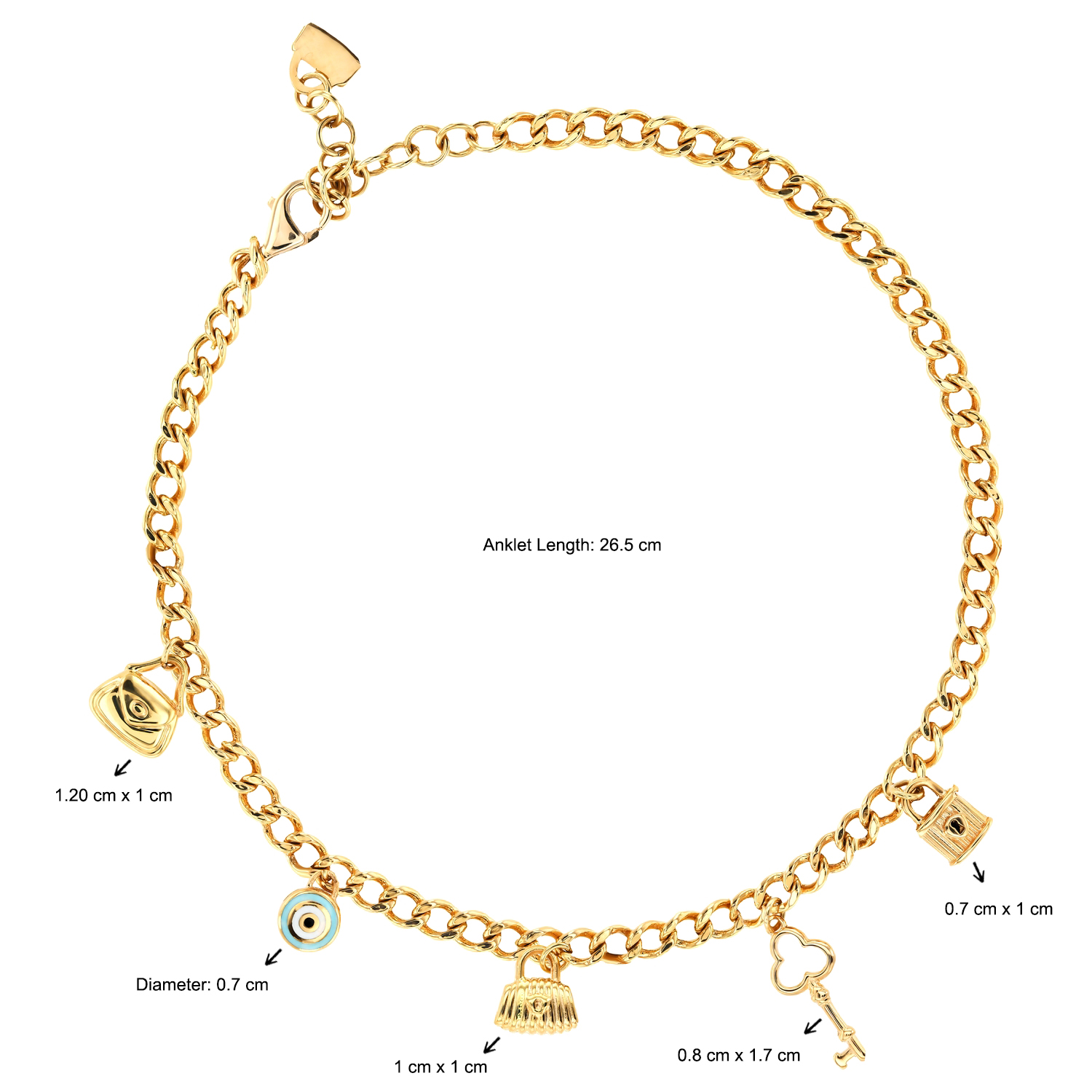 Lowe Mystic Charms 21K Gold Anklet