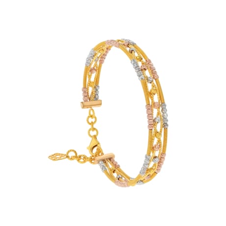 916 Gold 2 Tone Ball Chain Design Bracelet | Lee Heng Jewellers-baongoctrading.com.vn