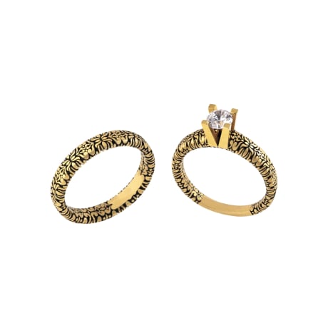 21K Twins Gold Ring