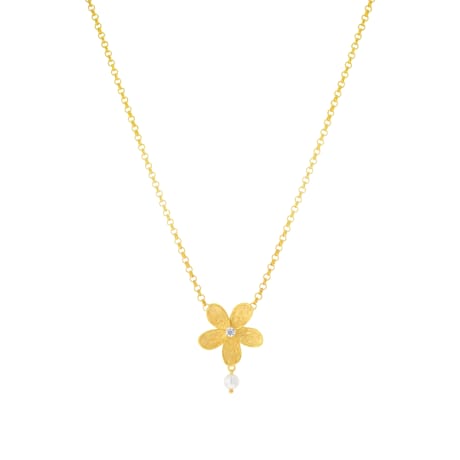 Anmol Floret Double Motif Necklace in 21K Yellow Gold