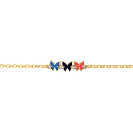 21K Gold Butterfly Kids Bracelet
