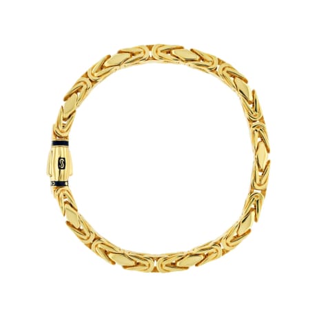 21K Rey-Square Monaco Chain Gold Bracelet