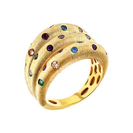 21K Polychromatic Gold ring