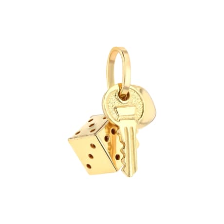 18K Lucky Love Key Gold Pendant