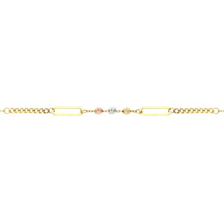 18K Golden Glimmer Bar Gold Bracelet